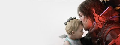 Death Stranding 2 - ilustração principal que mostra Sam e Lou