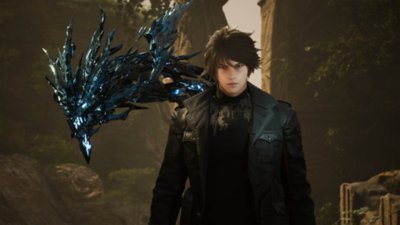 Lost Soul Aside screenshot showing the hero Kaser and his accomplice Arena.