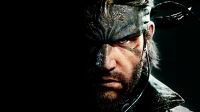 Metal Gear Solid Delta: Snake Eater - Illustrazione eroe di Snake con metà del viso avvolto dalle ombre