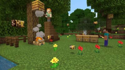 Minecraft — фоновое изображение для обзора игры