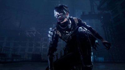 Ninja Gaiden 4 screenshot showing Yakumo crouched on a roof in the darkness