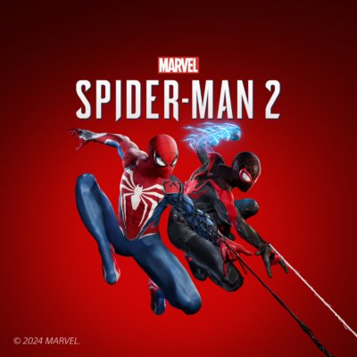 Spider-man 2 cover art showing Spiderman and Miles Morales